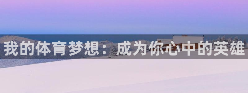MK体育官方正版app集团官网网址：我的体育梦想：成