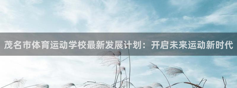  MK体育是哪个旗下的：茂名市体育运动学校最新发展计划：开启未